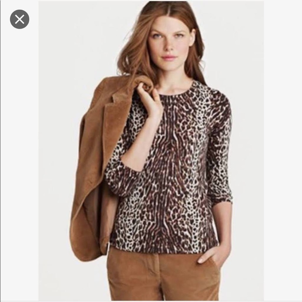 J.Crew Animal Print Tippi Sweater